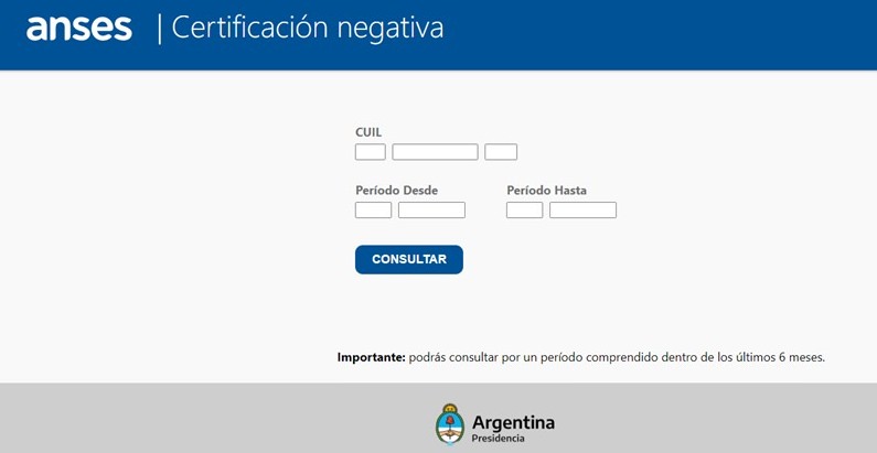 Cómo sacar negativa ANSES con CUIL
